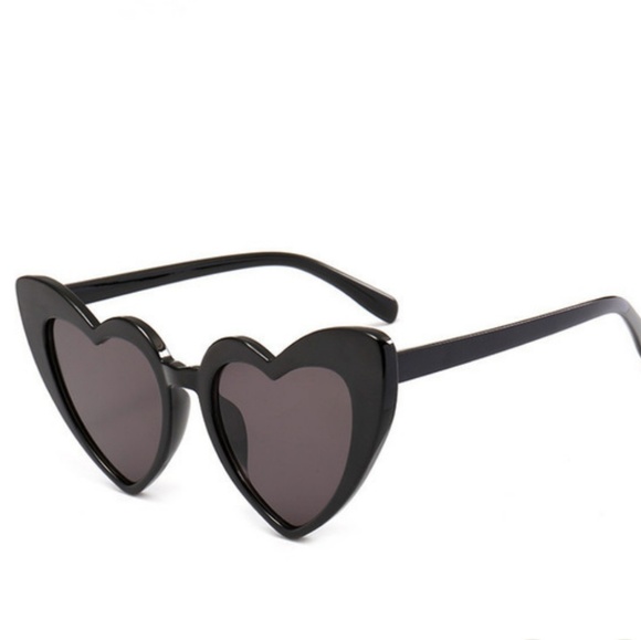 RETRO OVERSIZE LOLITA HEART SHAPED SUNGLASSES MOD - Picture 5 of 7